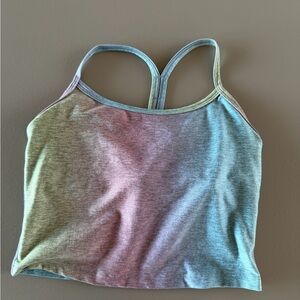 Beyond Yoga Spacedye Racerback Top in Silver Mist Prismatic